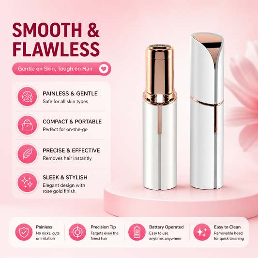 Facial Hair Remover for Women – Mini Epilator, Upper Lip & Face Hair Trimmer, Portable