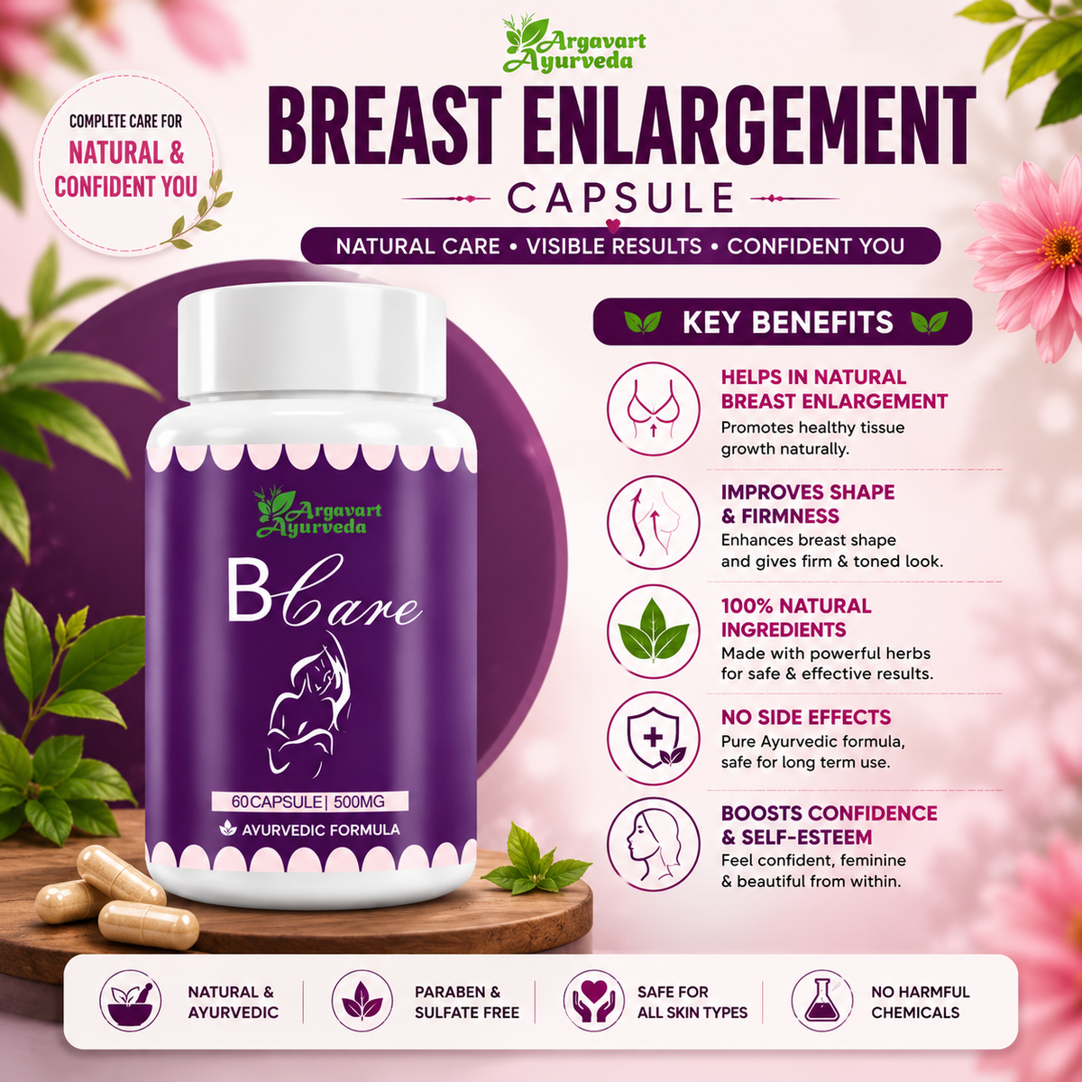 Herbal Breast Firming Cream | Natural Skin Tightening & Lifting Formula