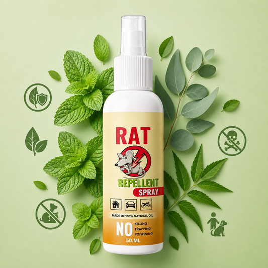 Natural Rat Repellent Spray Safe for Home, Car & Office | Buy 1 Get 2 FREE | Limited Time Offer