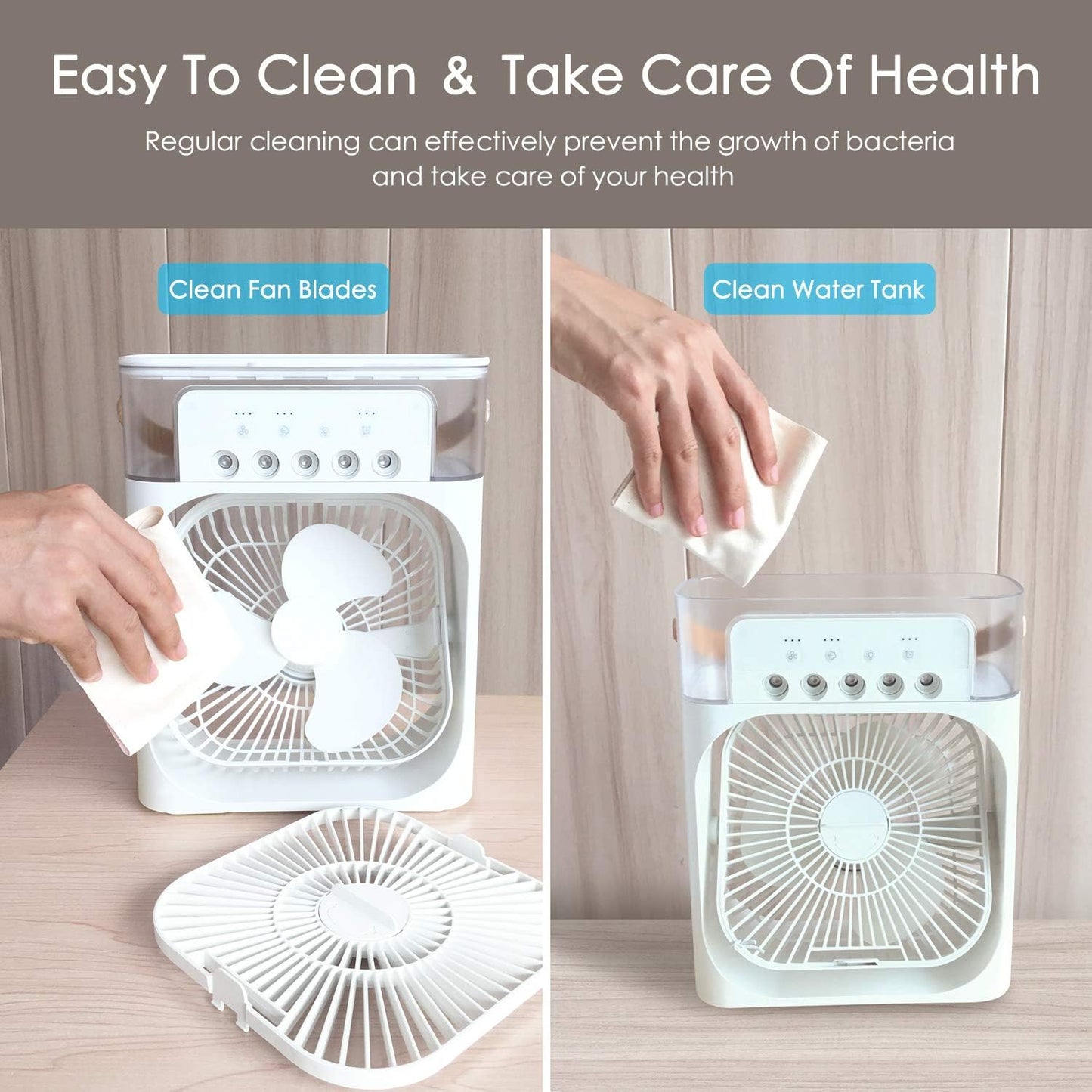 Smart Portable Air Cooler with Mist & Fan – Rechargeable Mini AC for Instant Cooling